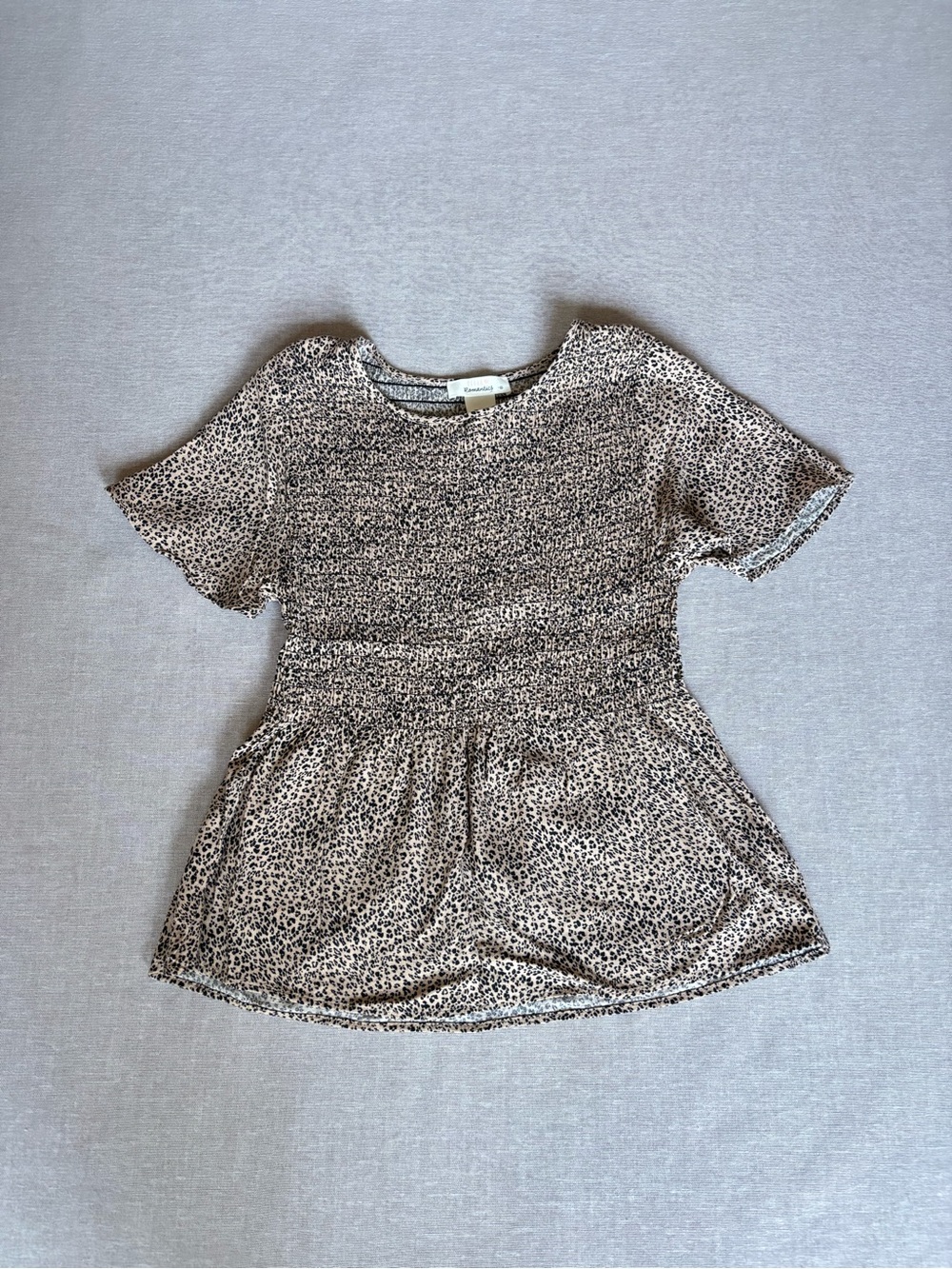 Urban Romantics leopard print boho peasant romantic top size XS